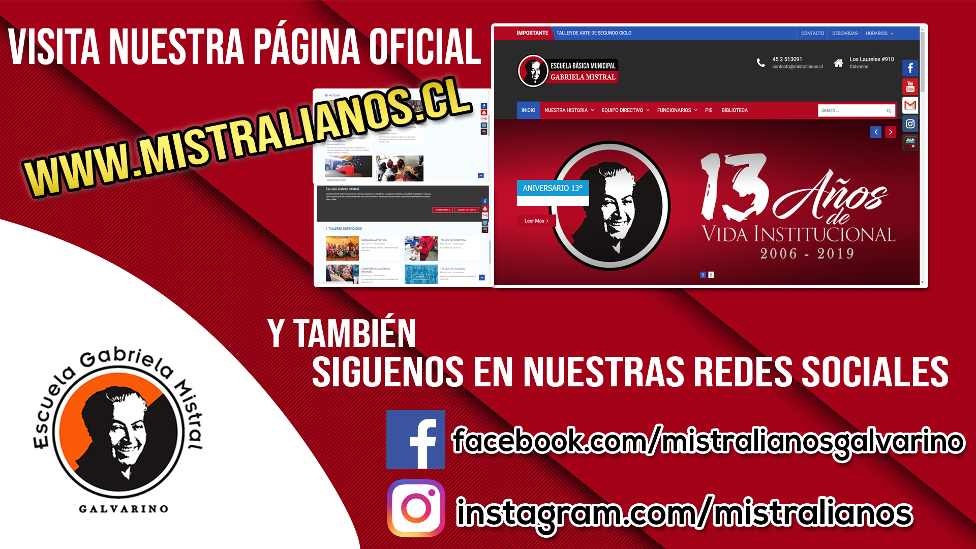 Visita nuestras redes sociales